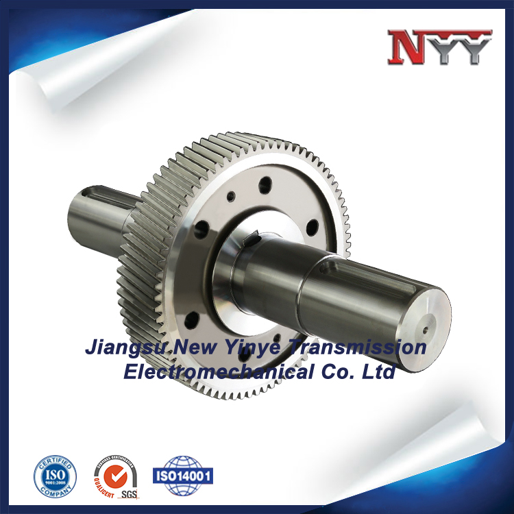 mining machinery gear and gear shaft hot fit assembly